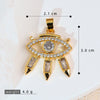 Jewelry Copper Electroplated Tassel Necklace Pendant With Devil's Eye Design
