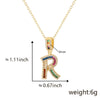 Jewelry Copper English Letter Pendant Necklace With Micro Inlaid Zircon Electroplated