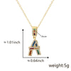 Jewelry Copper English Letter Pendant Necklace With Micro Inlaid Zircon Electroplated