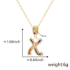 Jewelry Copper English Letter Pendant Necklace With Micro Inlaid Zircon Electroplated