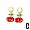 Jewelry Copper Fruit Pattern Electroplating Pendant Earrings