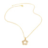 Jewelry Copper Geometric Cross Lightning Pendant Necklace Electroplated Real Gold Collarbone Chain For Women