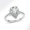 Jewelry Copper Geometric Dropshaped Zircon Electroplated Ladies Wedding Ring