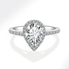 Jewelry Copper Geometric Dropshaped Zircon Electroplated Ladies Wedding Ring