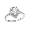 Jewelry Copper Geometric Dropshaped Zircon Electroplated Ladies Wedding Ring