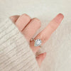 Jewelry Copper Geometric Dropshaped Zircon Electroplated Ladies Wedding Ring