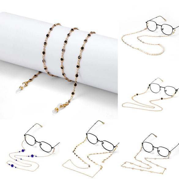 Jewelry Copper Geometric Glasses Chain Hanging Neck Antidrop Glasses Rope Accessories