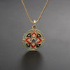 Jewelry Copper Geometric Micro Inlaid Zircon Gold Plated Hiphop Necklace