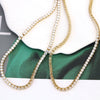 Jewelry Copper Geometric Microinlaid Zircon Tennis Chain Clavicle Chain Electroplated Unisex