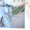 Jewelry Copper Geometric Microinlaid Zircon Tennis Chain Clavicle Chain Electroplated Unisex