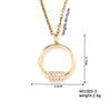 Jewelry Copper Geometric Pendant Necklace Electroplating Luxury Niche Design
