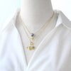 Jewelry Copper Geometric Pendant Necklace Electroplating