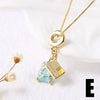 Jewelry Copper Geometric Pendant Necklace Electroplating