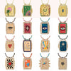 Jewelry Copper Geometric Retro Style Set With Diamonds Tarot Necklace Women's