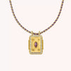 Jewelry Copper Geometric Retro Style Set With Diamonds Tarot Necklace Women's