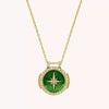 Jewelry Copper Geometric Retro Style Set With Diamonds Tarot Necklace Women's