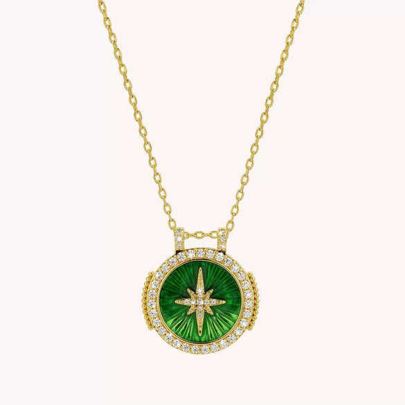Jewelry Copper Geometric Retro Style Set With Diamonds Tarot Necklace Women's