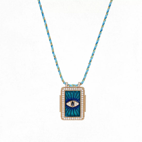 Jewelry Copper Geometric Retro Style Set With Diamonds Tarot Necklace Women's