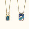 Jewelry Copper Geometric Retro Style Set With Diamonds Tarot Necklace Women's