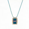 Jewelry Copper Geometric Retro Style Tarot Pendant Long Necklace Set With Diamonds Mixed Gemstone