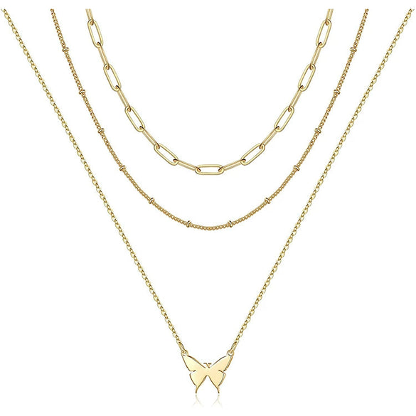 Jewelry Copper Geometric Round Cross Pieces Eye Single Double Triple Layer Multi Style Elegant Fashion Medieval Neck Chain