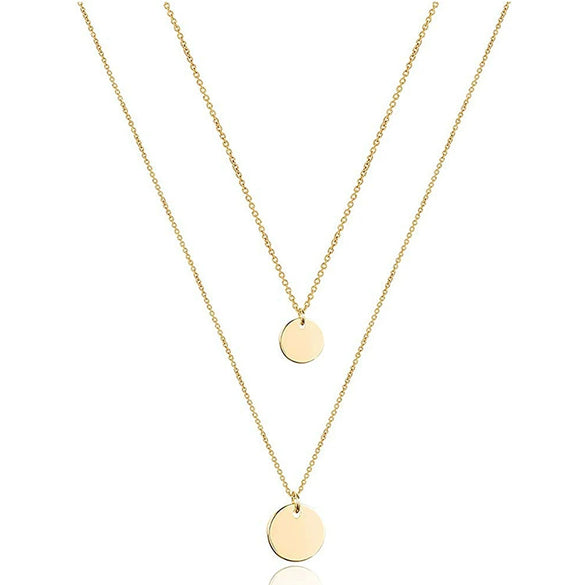 Jewelry Copper Geometric Round Cross Pieces Eye Single Double Triple Layer Multi Style Elegant Fashion Medieval Neck Chain