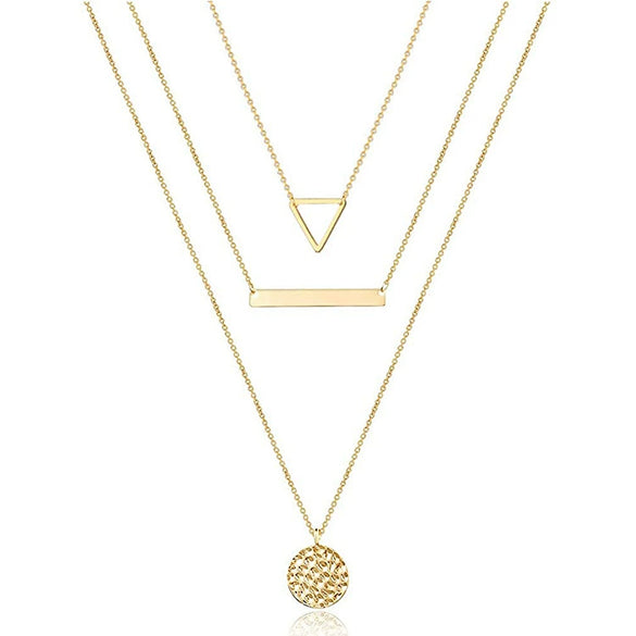 Jewelry Copper Geometric Round Cross Pieces Eye Single Double Triple Layer Multi Style Elegant Fashion Medieval Neck Chain