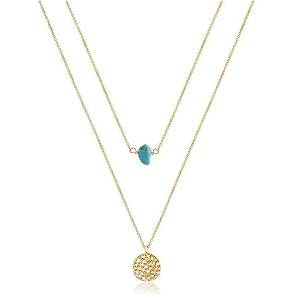 Jewelry Copper Geometric Round Cross Pieces Eye Single Double Triple Layer Multi Style Elegant Fashion Medieval Neck Chain