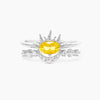 Jewelry Copper Geometric Sun Moon Star Electroplating Style Set Ring For Women