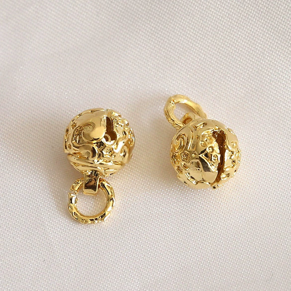 Jewelry Copper Gold Piao Bell Baroque Pendant Electroplating Handmade Pearl Accessories