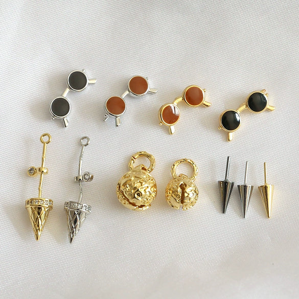 Jewelry Copper Gold Piao Bell Baroque Pendant Electroplating Handmade Pearl Accessories