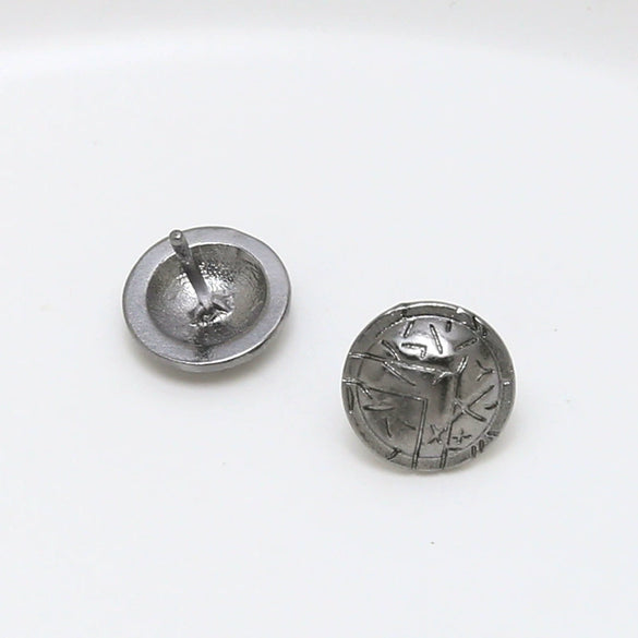Jewelry Copper Gold Plated Inlaid Zirconium Rabbit Round Shield Badge Accessories Handmade Minimalist Electroplating
