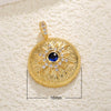 Jewelry Copper Gold Plated Threedimensional Pleated Star Moon Round Oval Palm Small Pendant