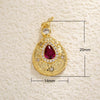 Jewelry Copper Gold Plated Threedimensional Pleated Star Moon Round Oval Palm Small Pendant