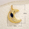 Jewelry Copper Gold Plated Threedimensional Pleated Star Moon Round Oval Palm Small Pendant