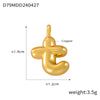 Jewelry Copper Goldplated English Letter Pendant With Geometric Pattern And Simple Style