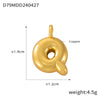 Jewelry Copper Goldplated English Letter Pendant With Geometric Pattern And Simple Style
