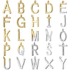 Jewelry Copper Goldplated English Letter Vertical Ring Pendant Accessories