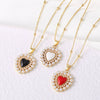 Jewelry Copper Goldplated Heartshaped Pendant Necklace Clavicle Chain Electroplating