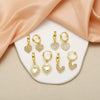 Jewelry Copper Heart Geometric U Shape Goldplated Earrings For Women