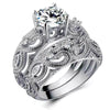 Jewelry Copper Heart Ring With Zircon For Women