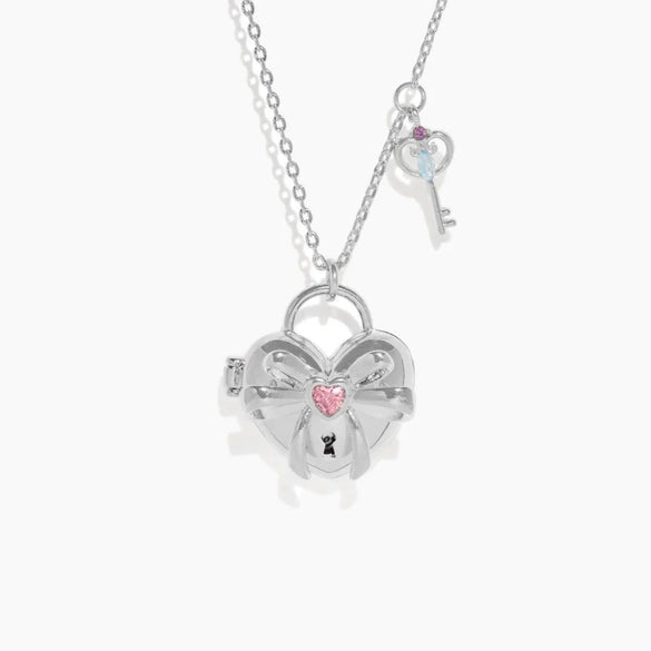 Jewelry Copper Heart Shape Electroplating Bow Fairy Love Necklace For Women