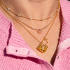 Jewelry Copper Heart Shape Electroplating Bow Fairy Love Necklace For Women