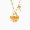 Jewelry Copper Heart Shape Electroplating Bow Fairy Love Necklace For Women