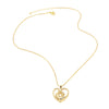 Jewelry Copper Heart Shaped Pendant Necklace With Electroplating And O Word Chain For Women