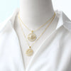 Jewelry Copper Heart Star Pendant Necklace With Electroplating