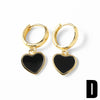 Jewelry Copper Heartshaped Electroplated Real Gold Earrings