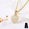 Jewelry Copper Heartshaped Pendant Necklace Electroplating