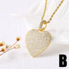 Jewelry Copper Heartshaped Pendant Necklace Electroplating