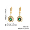 Jewelry Copper Inlaid Zircon Geometric Heart Shape Electroplating Set